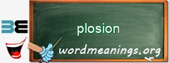 WordMeaning blackboard for plosion